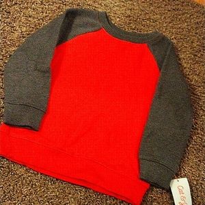 Cat & Jack Red Sweatshirt w/Gray Sleeves